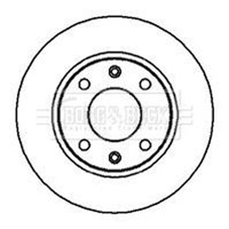 Borg & Beck 2 x Solid Front Brake Discs BBD4838