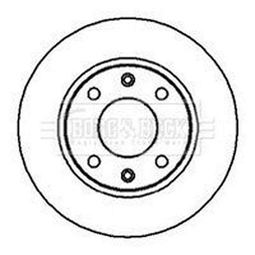 Borg & Beck 2 x Solid Front Brake Discs BBD4838