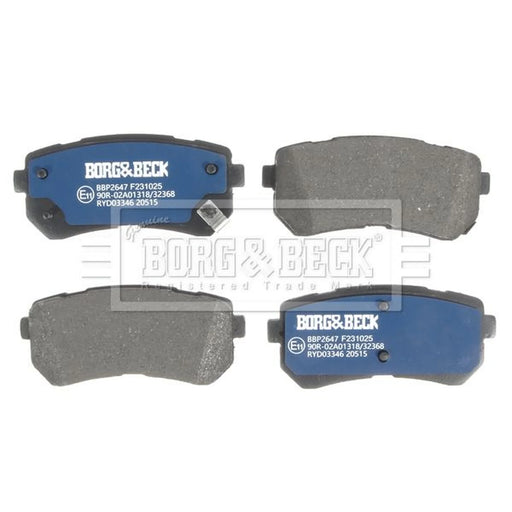Borg & Beck 4 x Rear Brake Pad Set BBP2647