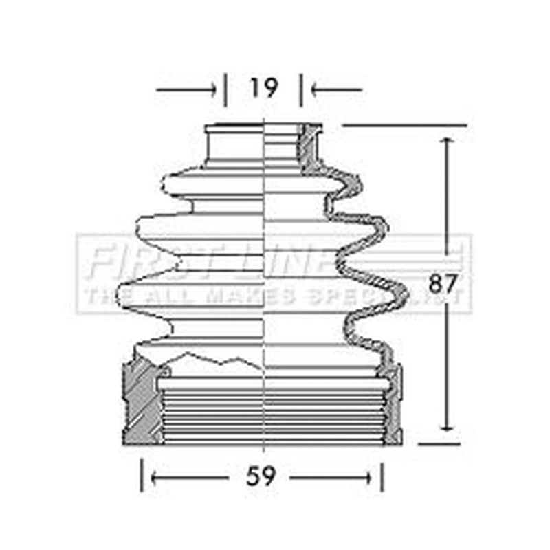 First Line Drive Shaft Bellow Kit Front Left FCB2743