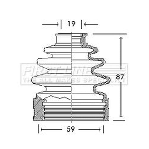 First Line Drive Shaft Bellow Kit Front Left FCB2743