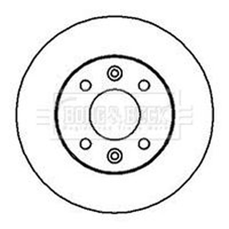 Borg & Beck 2 x Solid Front Brake Discs BBD4845