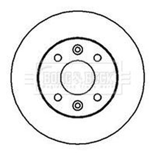 Borg & Beck 2 x Solid Front Brake Discs BBD4845