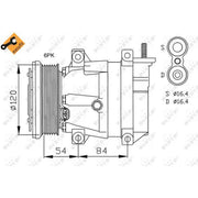 NRF Air Conditioning Compressor 32484