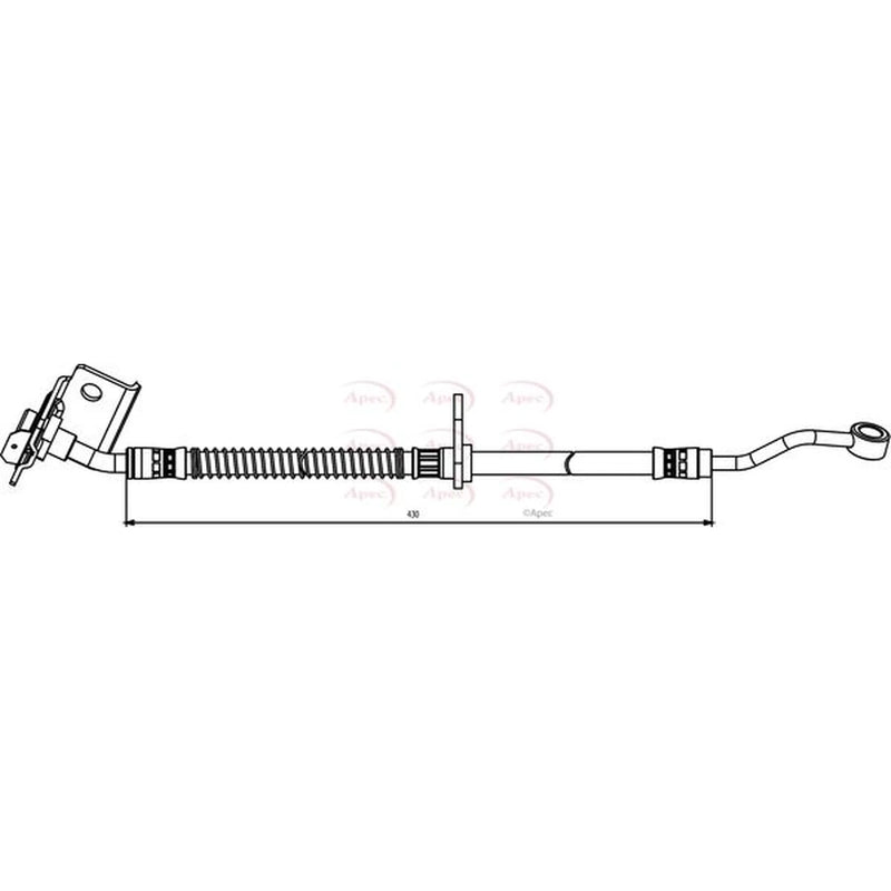 Apec Brake Hydraulic Hose Line Front Right HOS3855