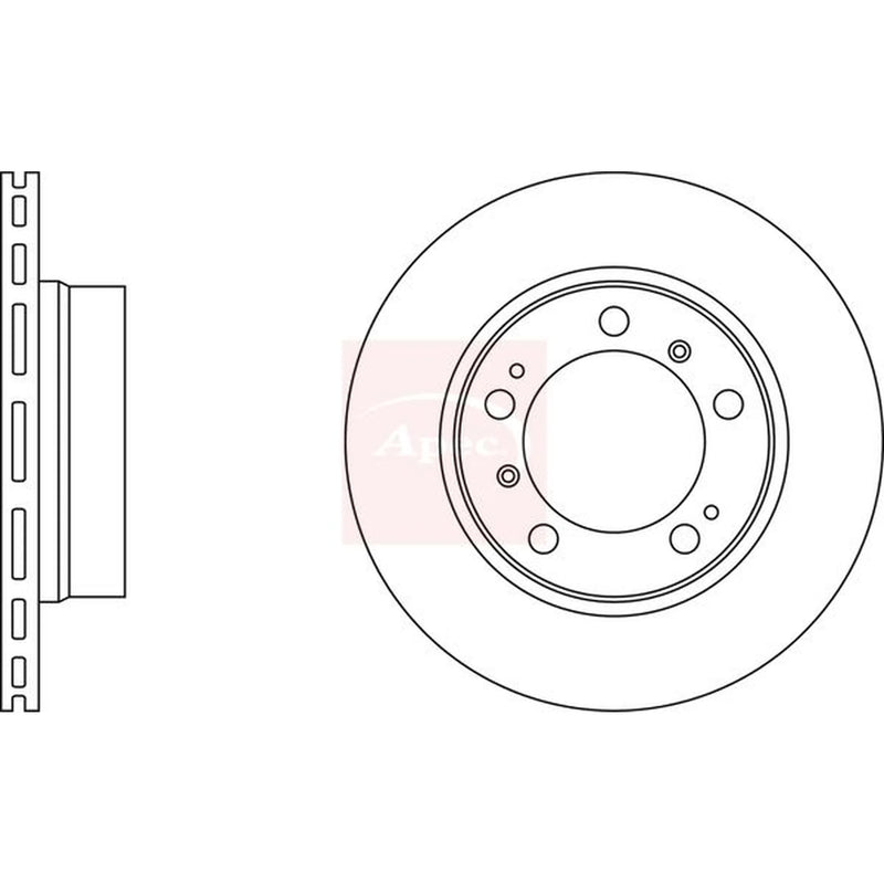 Apec 2 x Vented Rear Brake Discs DSK2139