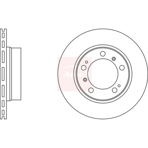 Apec 2 x Vented Rear Brake Discs DSK2139