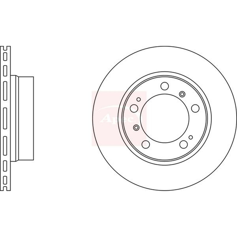 Apec 2 x Vented Rear Brake Discs DSK2139