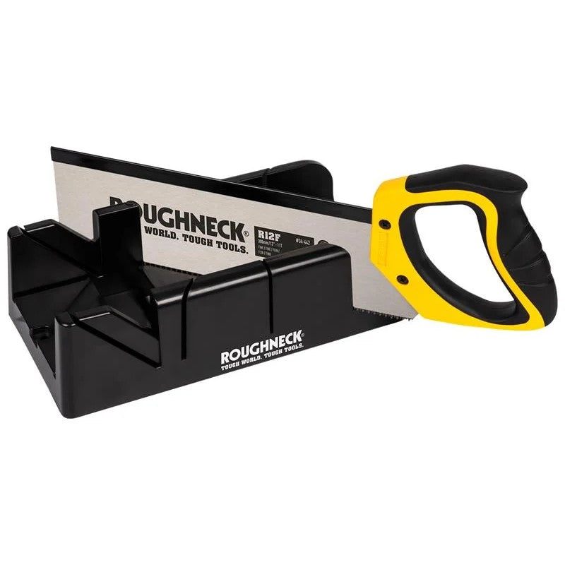 Roughneck R12F Mitre Box & Hardpoint Tenon Saw Set 300mm (12in) 11 TPI - 34-490