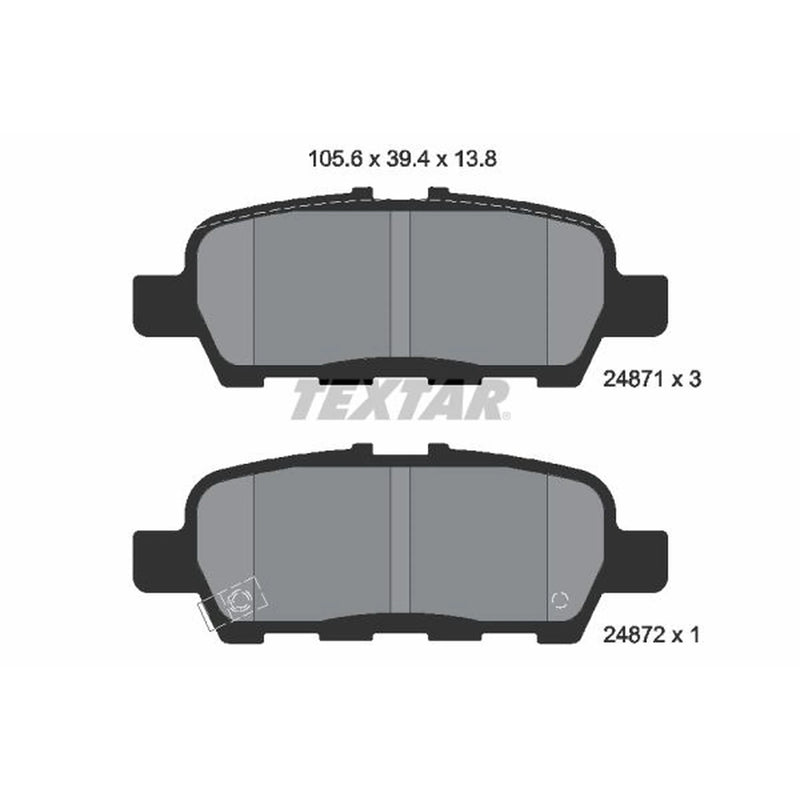 Textar Rear Brake Pad Set 2487101