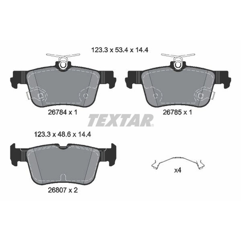 Textar Rear Brake Pad Set 2678401