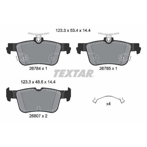 Textar Rear Brake Pad Set 2678401