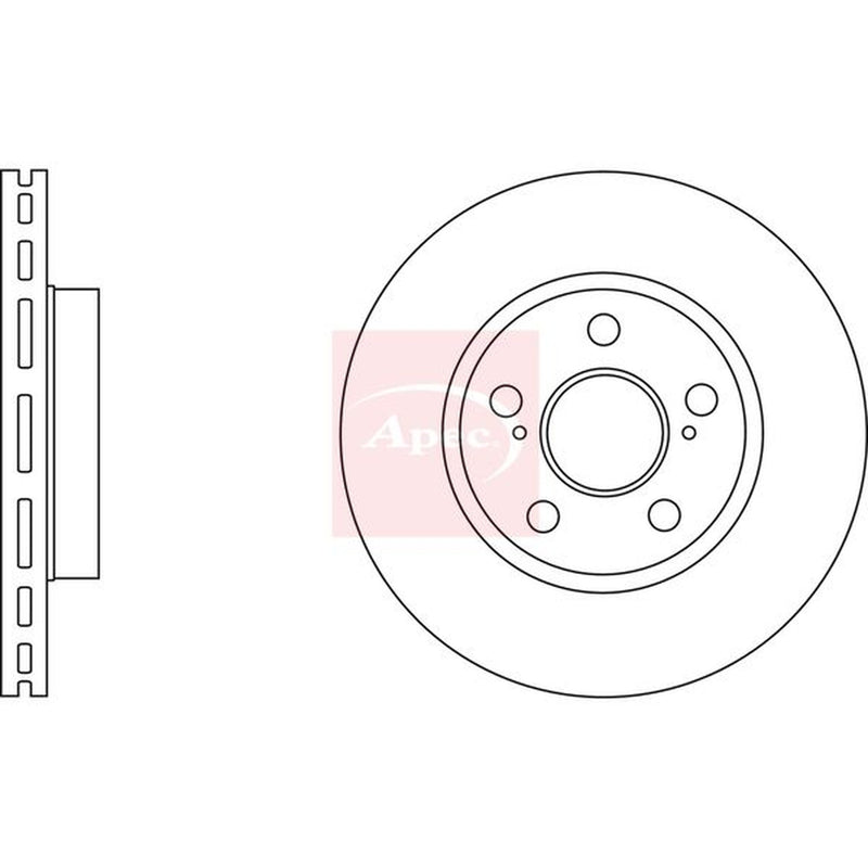 Apec 2 x Vented Front Brake Discs DSK2740