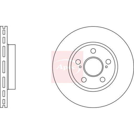 Apec 2 x Vented Front Brake Discs DSK2740