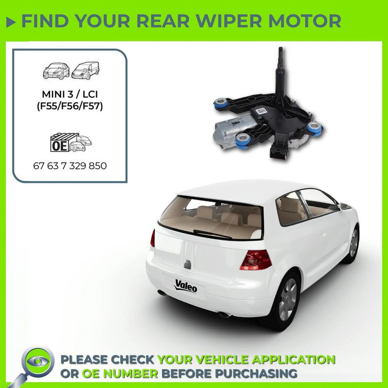 Valeo Front/Rear Wiper Motor Rear 582707