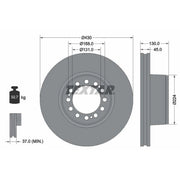 Textar 2 x Internally Vented Brake Discs 93101800