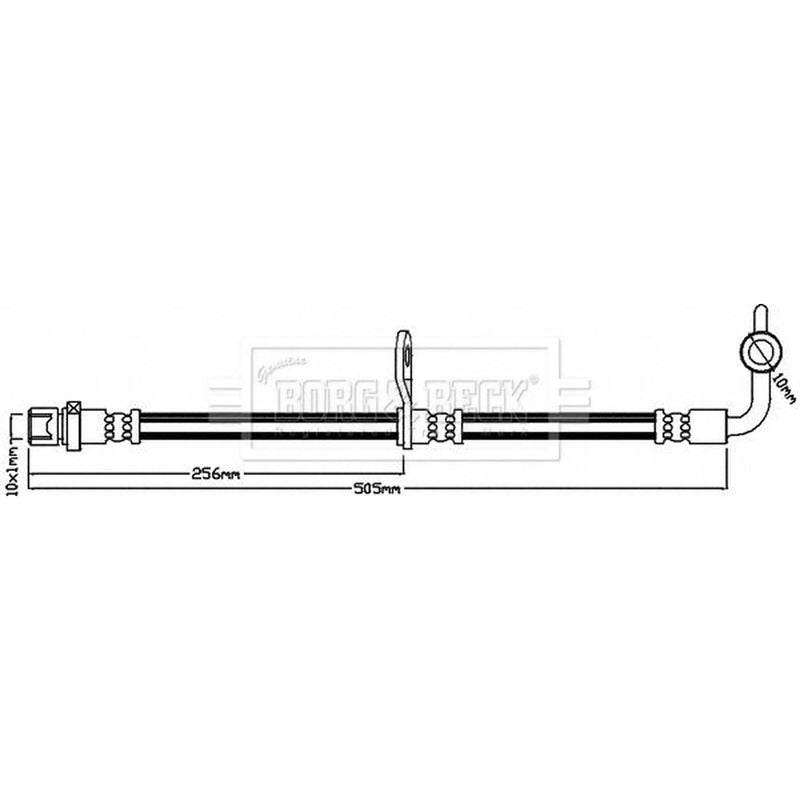 Borg & Beck Brake Hydraulic Hose Line Left BBH8203