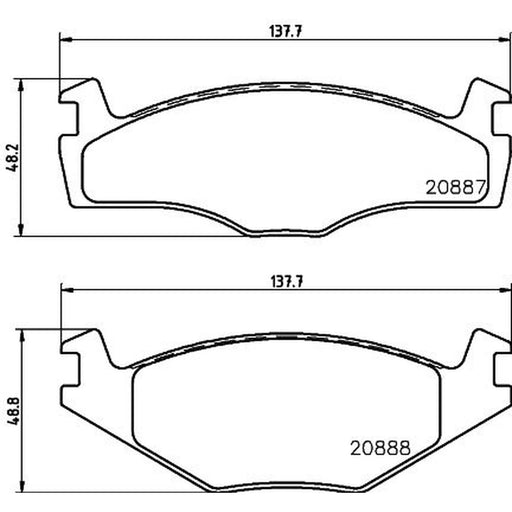 DON Front Brake Pad Set PCP1252