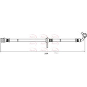Apec Brake Hydraulic Hose Line Rear HOS3998