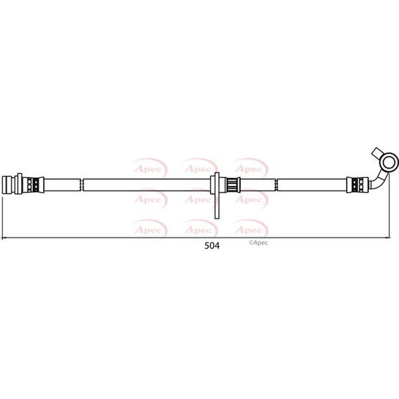 Apec Brake Hydraulic Hose Line Rear HOS3998
