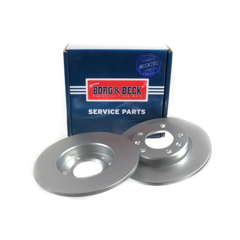 Borg & Beck 2 x Solid Rear Brake Discs BBD5358