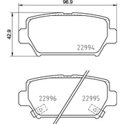 Brembo 4 x Rear Brake Pad Set P54062