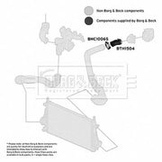 Borg & Beck Intercooler Turbo Charge Air Hose BTH1504
