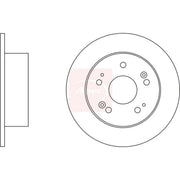 Apec 2 x Solid Rear Brake Discs DSK3221