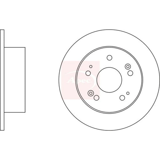 Apec 2 x Solid Rear Brake Discs DSK3221