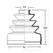 Borg & Beck Drive Shaft Bellow Kit Front Left BCB2429