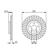 Bosch 2 x Vented Front Brake Discs 0 986 479 558