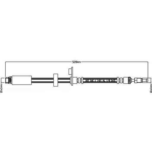 Juratek Brake Hydraulic Hose Line Front JBH1172