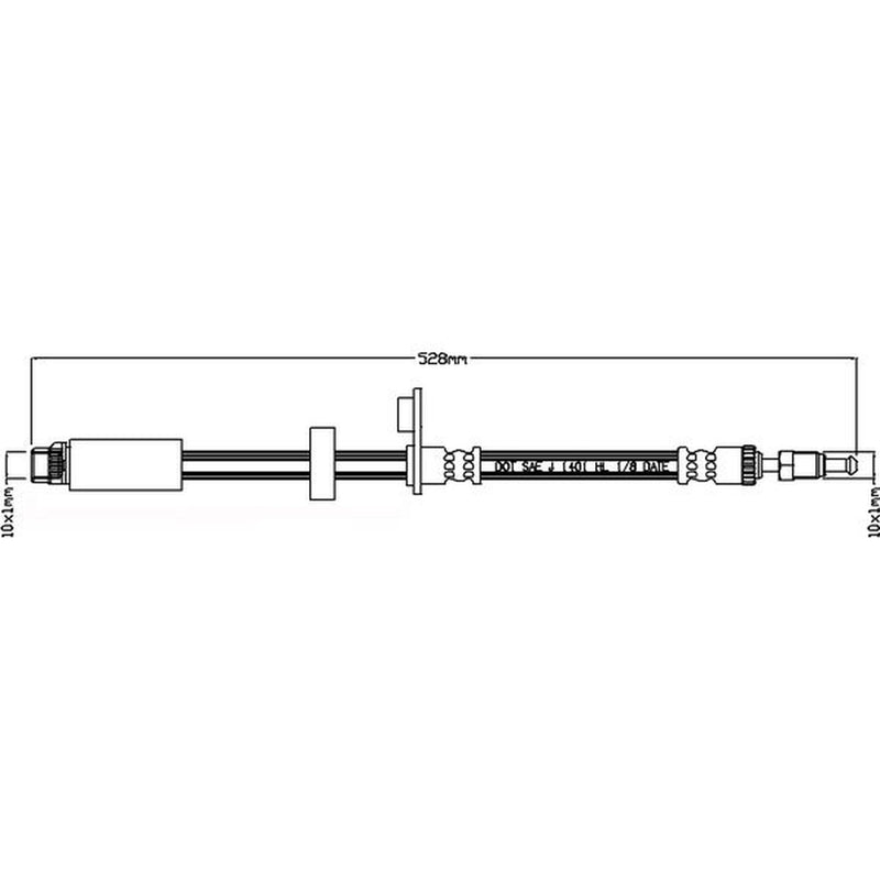Abtex Brake Hydraulic Hose Line Front ABH1172