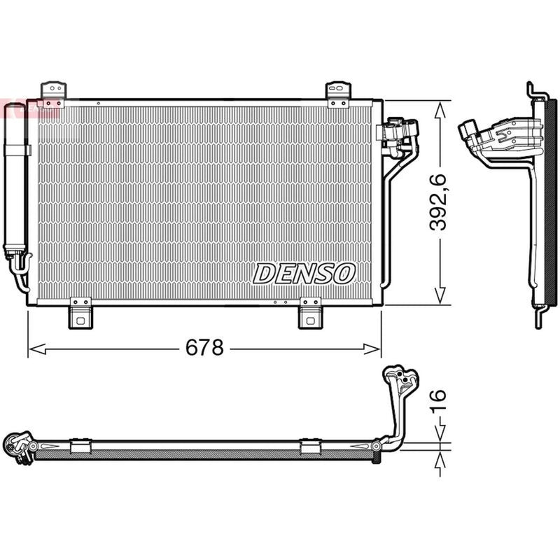 Denso Air Conditioning Condenser DCN44015