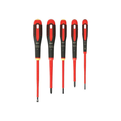 Bahco BE-9881S ERGO™ VDE Insulated Screwdriver Set, 5 Piece - BE-9881S