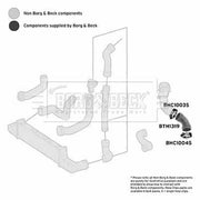 Borg & Beck Intercooler Turbo Charge Air Hose BTH1319