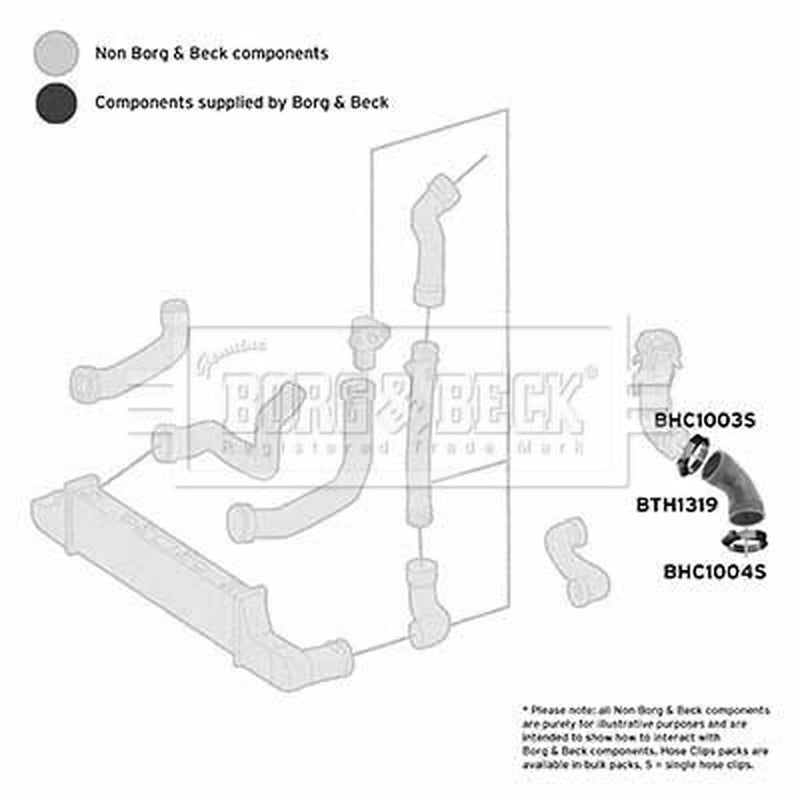 Borg & Beck Intercooler Turbo Charge Air Hose BTH1319
