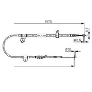 Bosch Handbrake Cable Left Rear 1 987 482 299