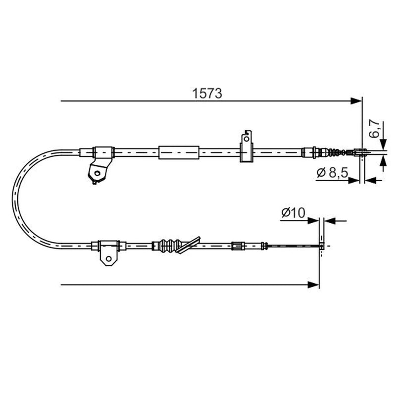 Bosch Handbrake Cable Left Rear 1 987 482 299
