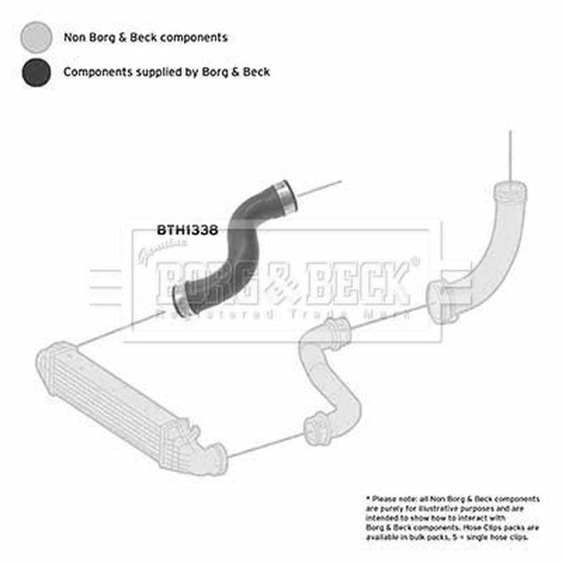 Borg & Beck Intercooler Turbo Charge Air Hose BTH1338