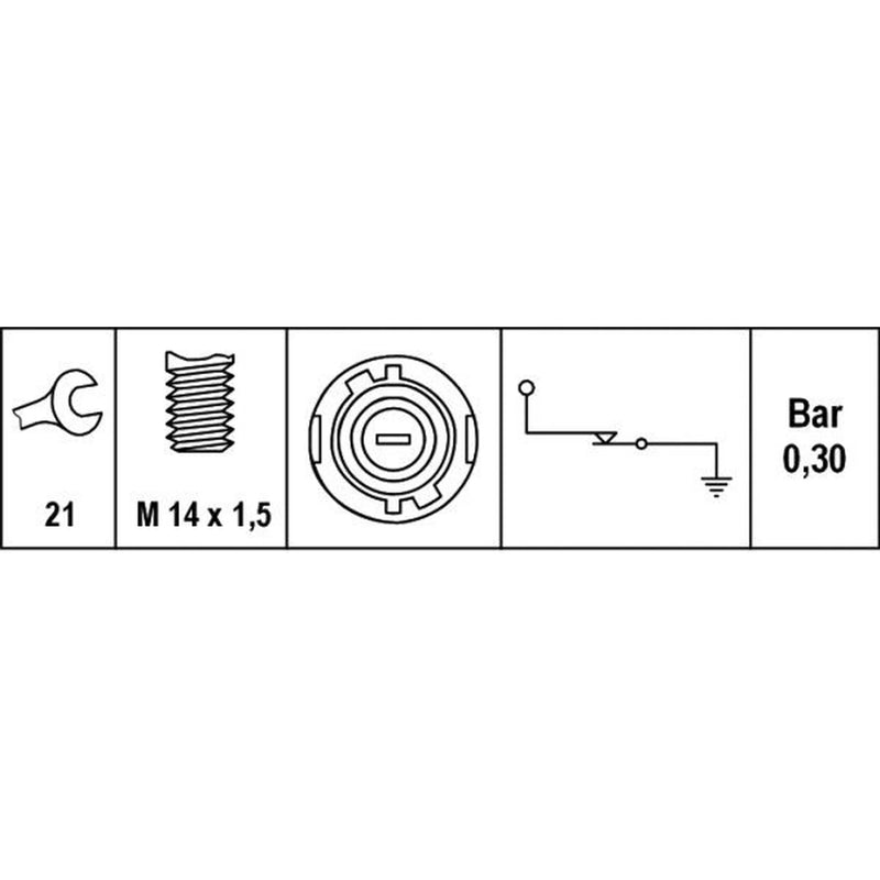Hella Oil Pressure Sensor Switch 6ZL 007 675-001