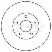 Borg & Beck 2 x Vented Front Brake Discs BBD4821