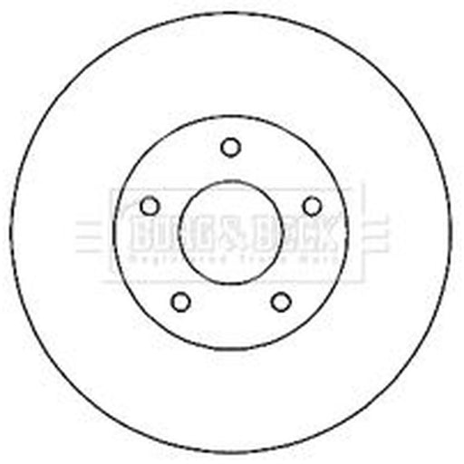 Borg & Beck 2 x Vented Front Brake Discs BBD4821