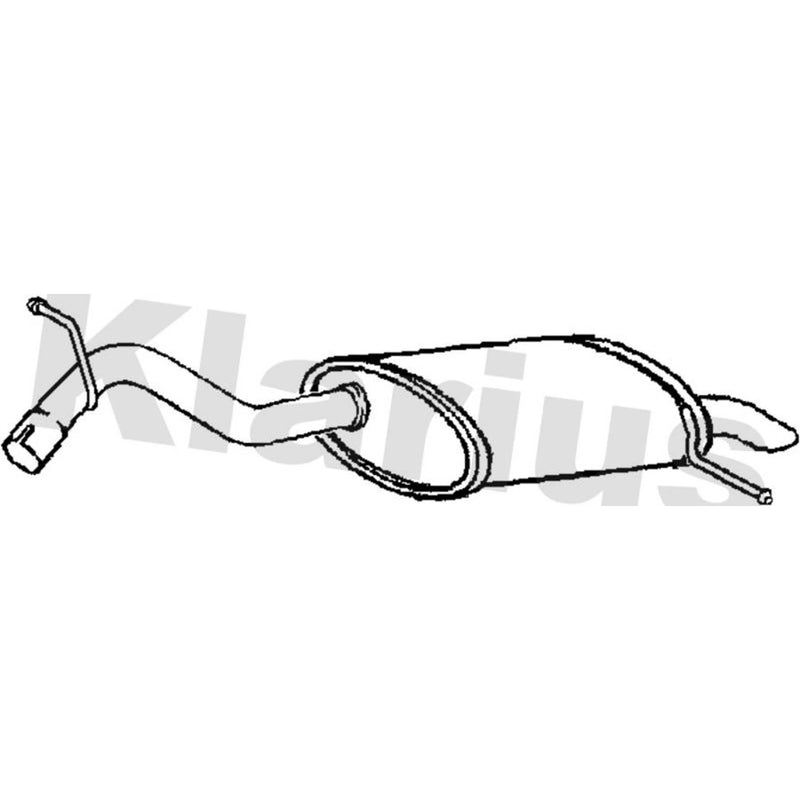 Klarius Box With Tail Pipe Rear PG731X