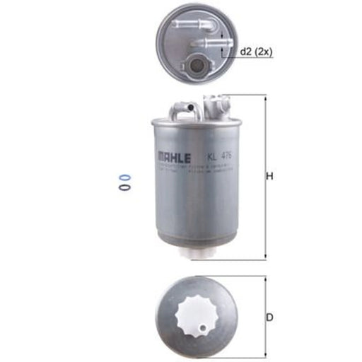Mahle Fuel Filter Element KL 476D