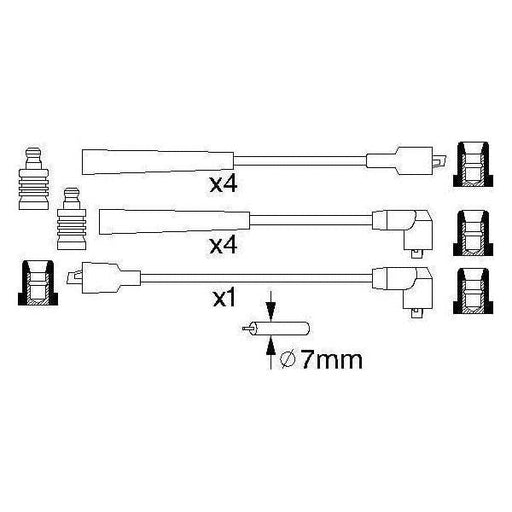 Genuine Bosch Ignition Lead B831 Fits Land Rover Discovery - 4.0 - 93-98 0986356 Bosch  - Town Parts