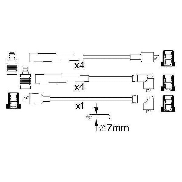 Genuine Bosch Ignition Lead B831 Fits Land Rover Discovery - 4.0 - 93-98 0986356 Bosch  - Town Parts