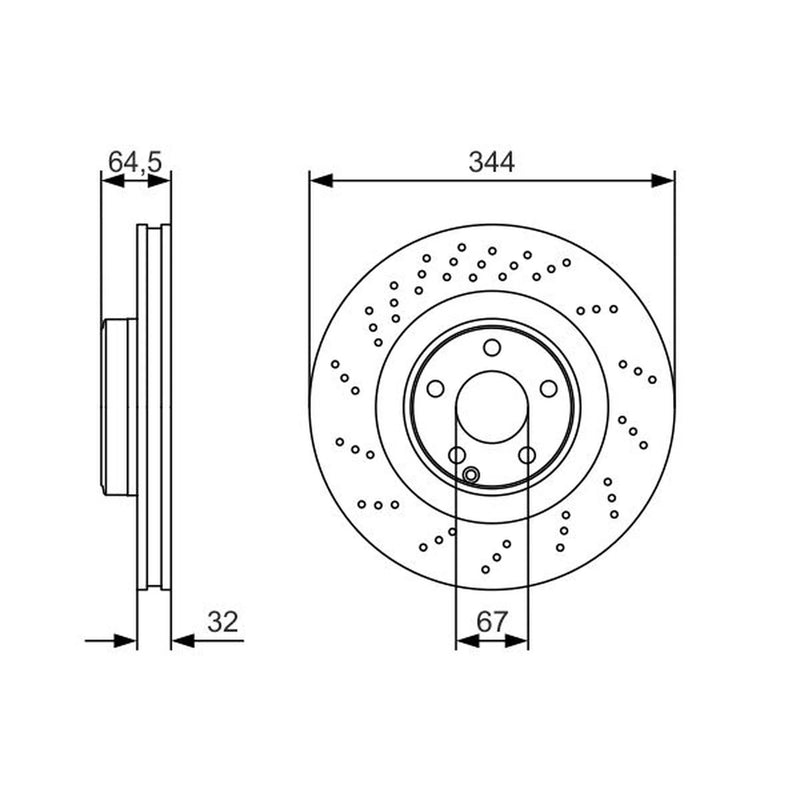 Bosch Front Brake Discs 0 986 479 A17