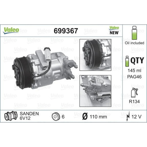 Valeo Air Conditioning Compressor 699367
