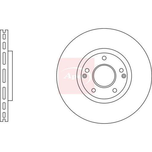 Apec 2 x Vented Front Brake Discs DSK3292